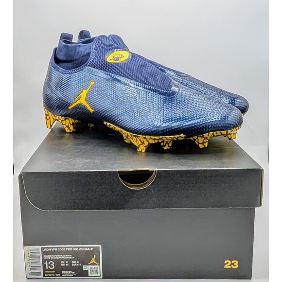 Jordan Michigan Wolverines Vapor Edge 360 Pro PE Men's Size 13 Football Cleats - Picture 1 of 8